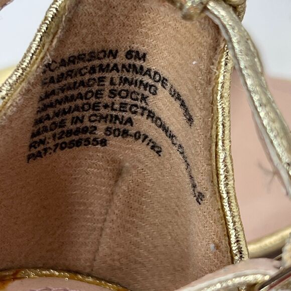 Steve Madden Carrson Sandal Gold Sequin Ankle Strap Block Heel Women's US 6 M - Picture 7 of 10